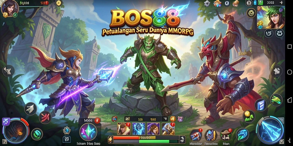 Tampilan gameplay seru dalam dunia petualangan BOS88.