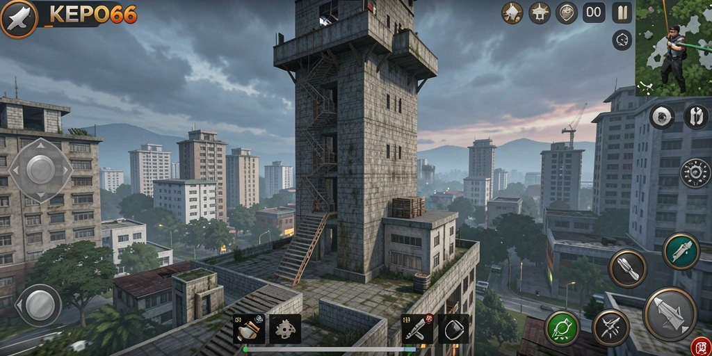 Tampilan gameplay menegangkan dari KEPO66 Tower Defense.