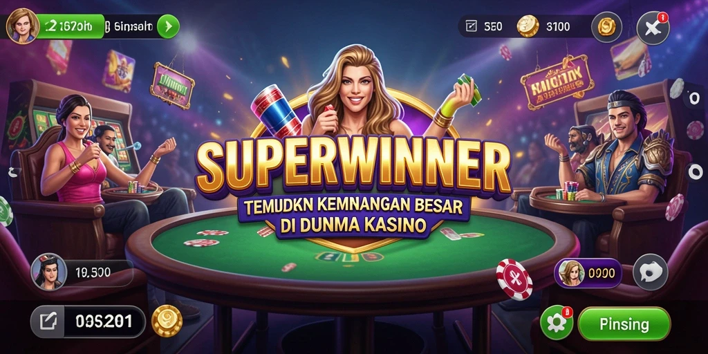Gameplay menarik di SUPERWINNER dengan pengalaman Kasino yang seru.