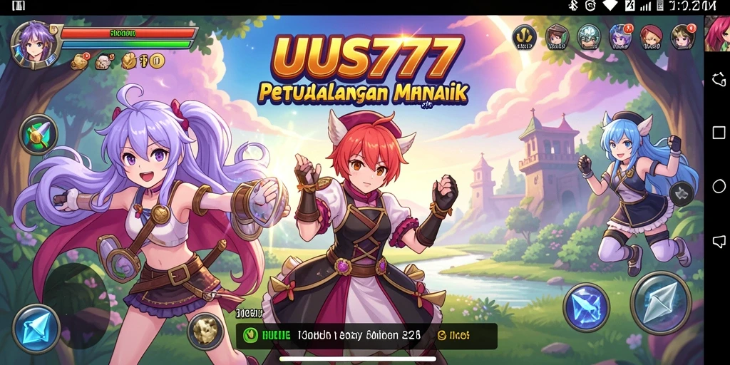 Tampilan menarik dari gameplay UUS777 yang dipenuhi karakter anime.
